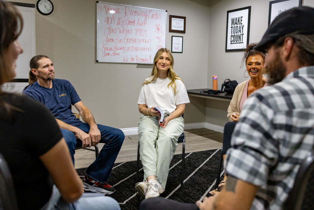 Group therapy room drug and mental health treatment in las vegas copy